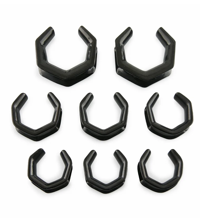 Black PVD Hex Saddles - Mrs Treak