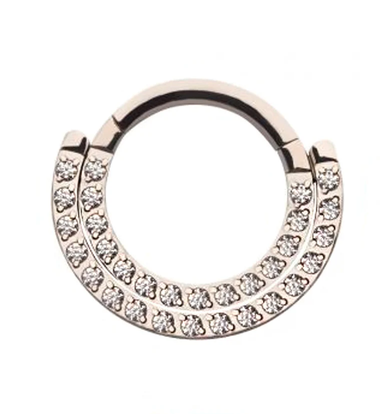 Double Gem Lineup Hinged Segment Ring - Mrs Treak