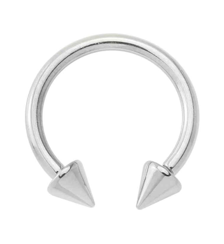 Spike Internally Threaded Titanium Circular Barbell - Mrs Treak