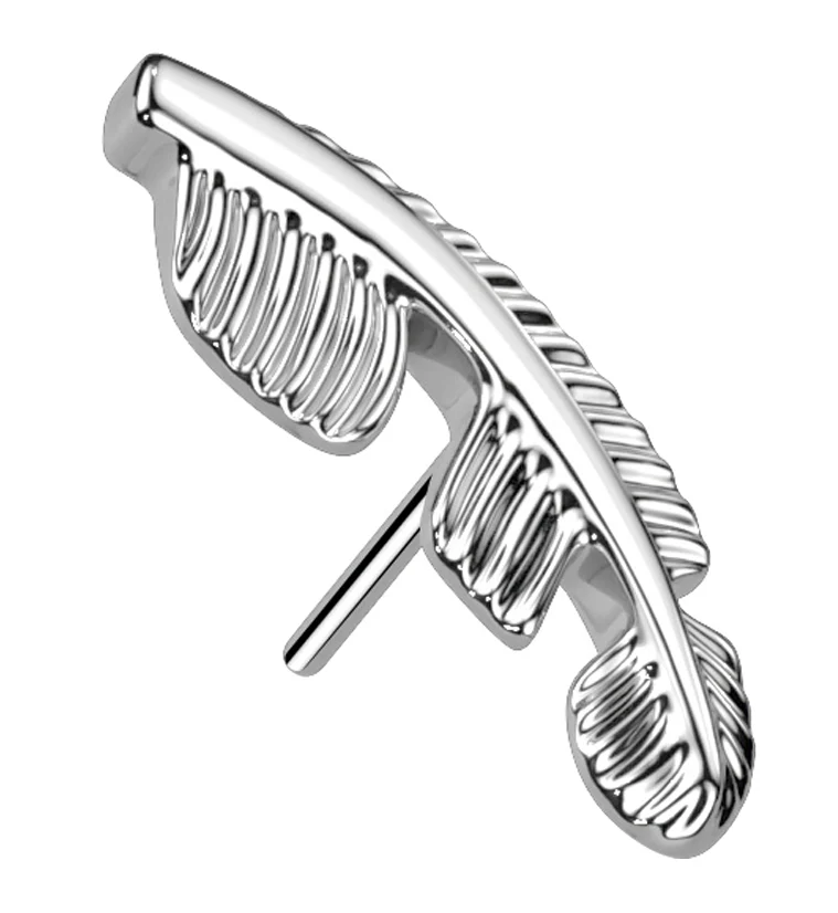 Feather Threadless Titanium Top - Mrs Treak