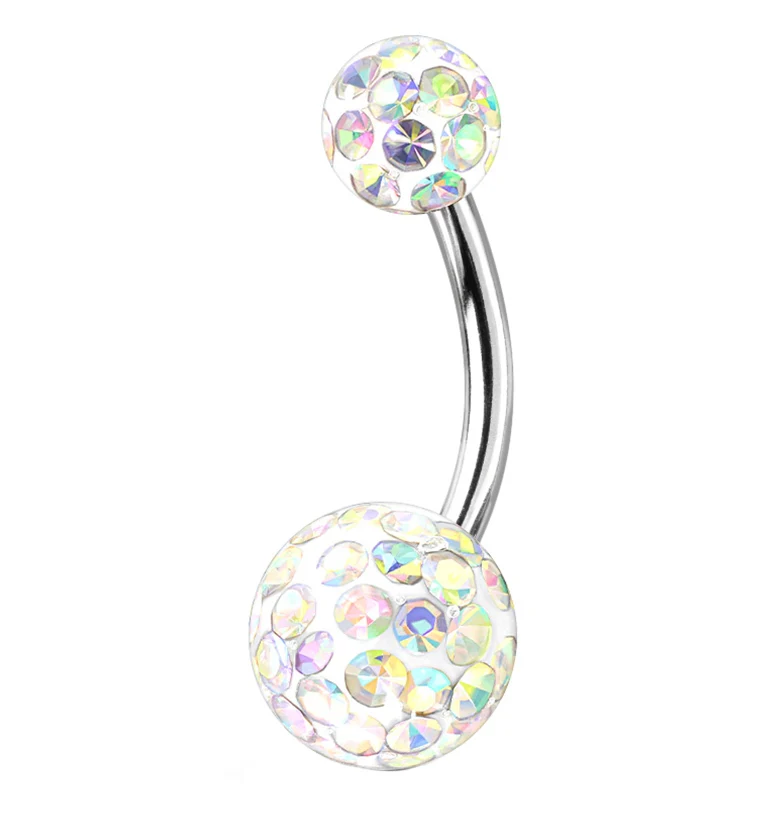 Aurora Glitterball Belly Button Ring - Mrs Treak
