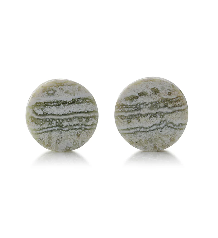 Ocean Jasper Stone Plugs 1/2
