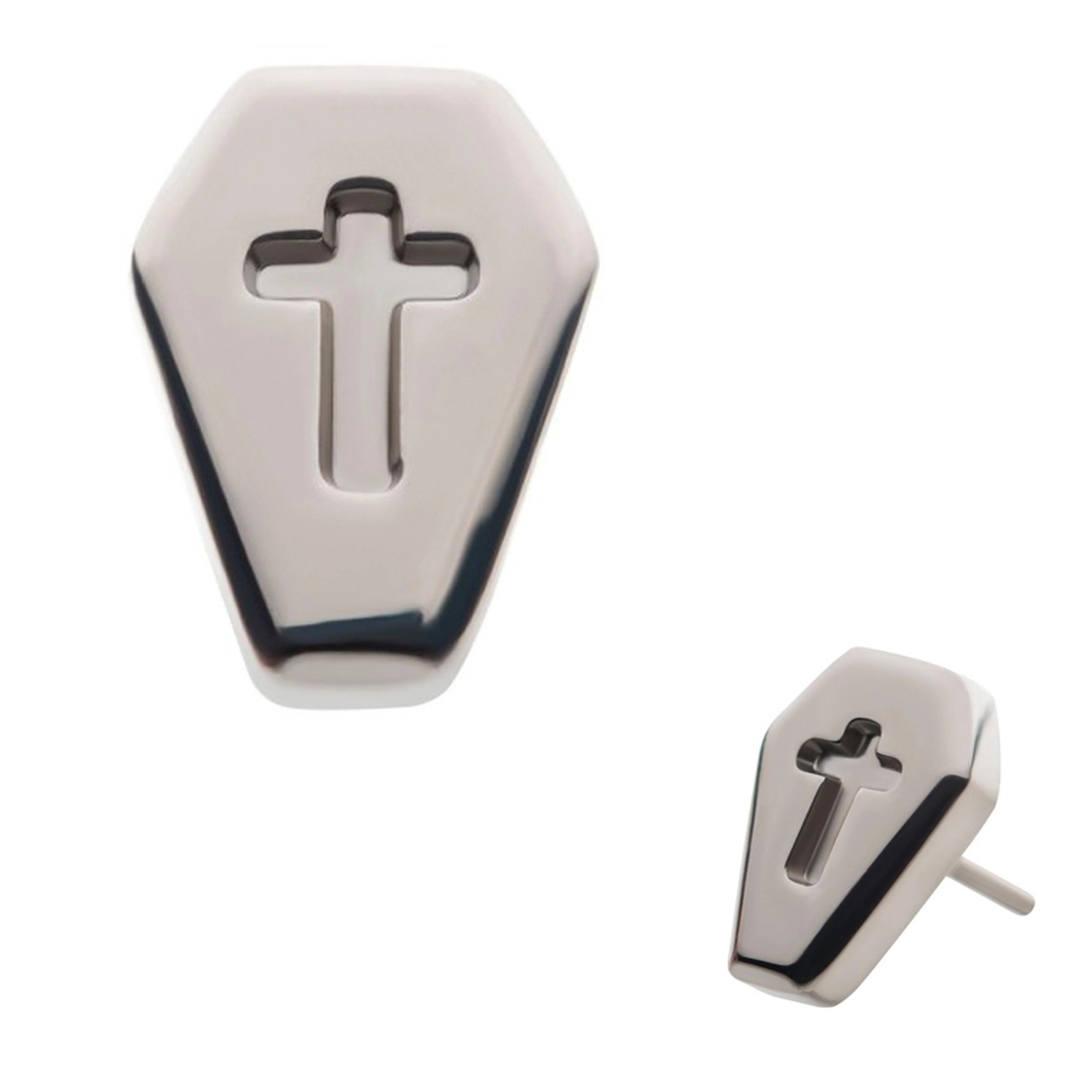 Coffin Threadless Titanium Top - Mrs Treak