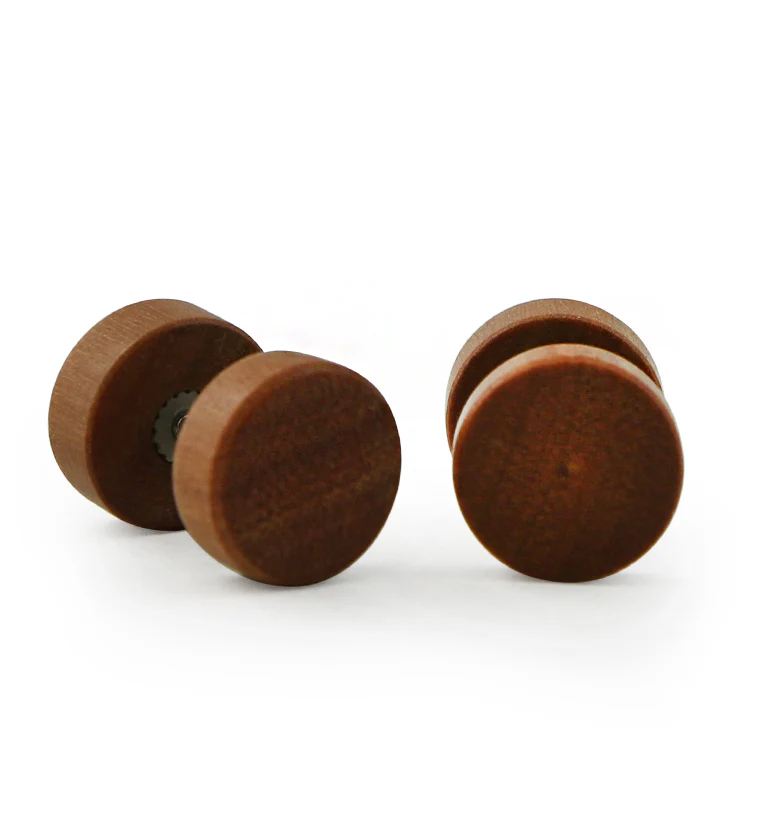 Saba Wood Fake Gauge Plugs - Mrs Treak