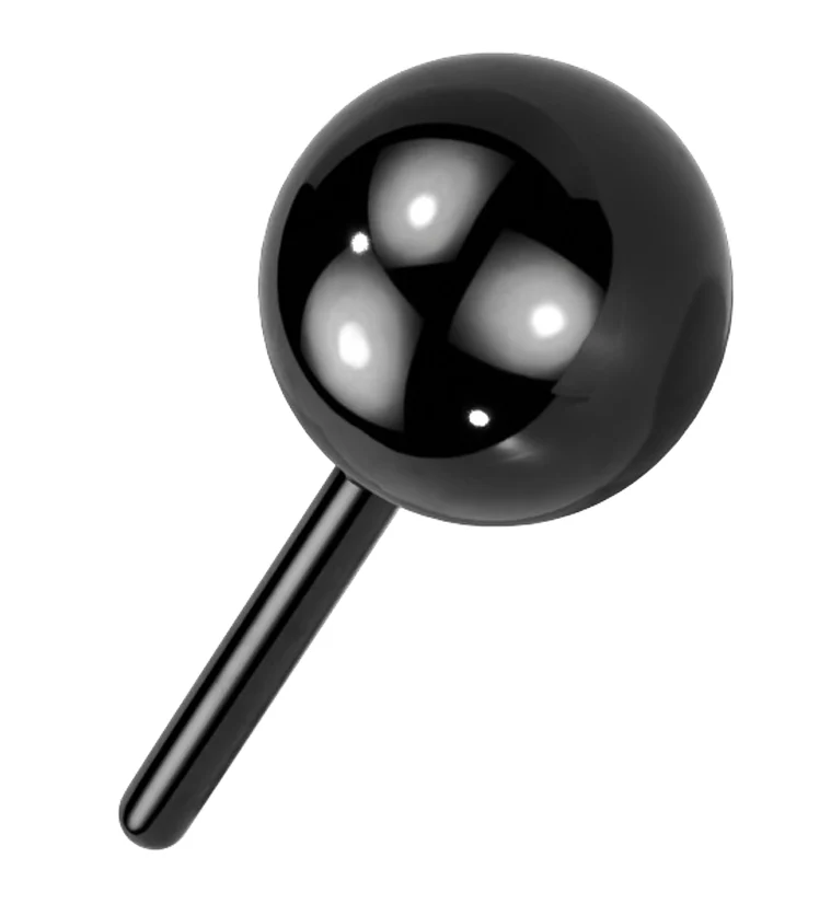 Black PVD Ball Titanium Threadless Top - Mrs Treak