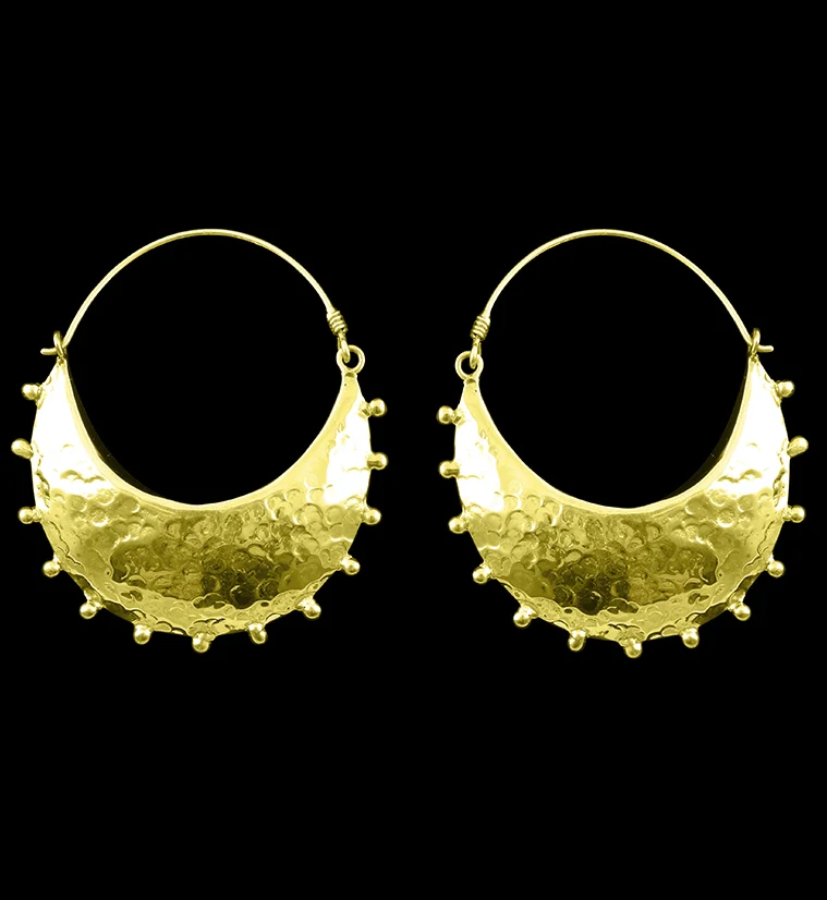 Lune Brass Earrings - Hangers - Mrs Treak