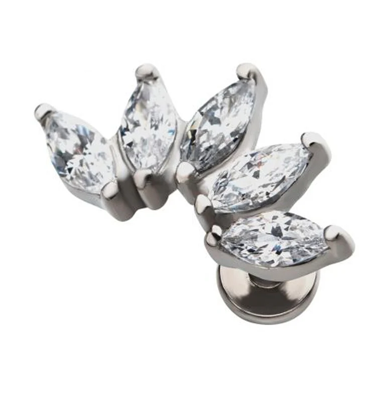 Spiked CZ Labret Post - Mrs Treak