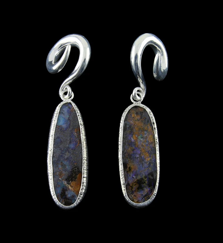 Boulder Opal Ear Weights Version 20 - Mrs Treak