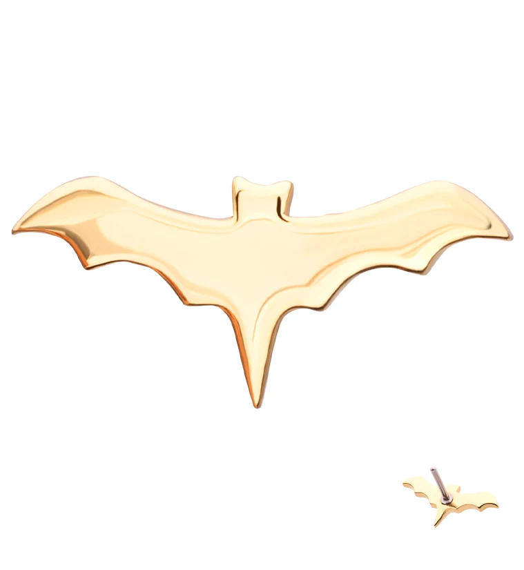14kt Gold Bat Threadless Top - Mrs Treak