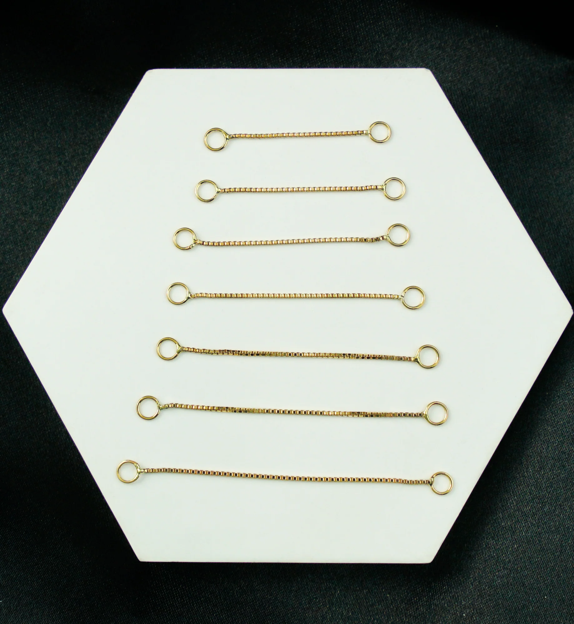 14kt Gold Box Nose & Cartilage Piercing Chain - Mrs Treak