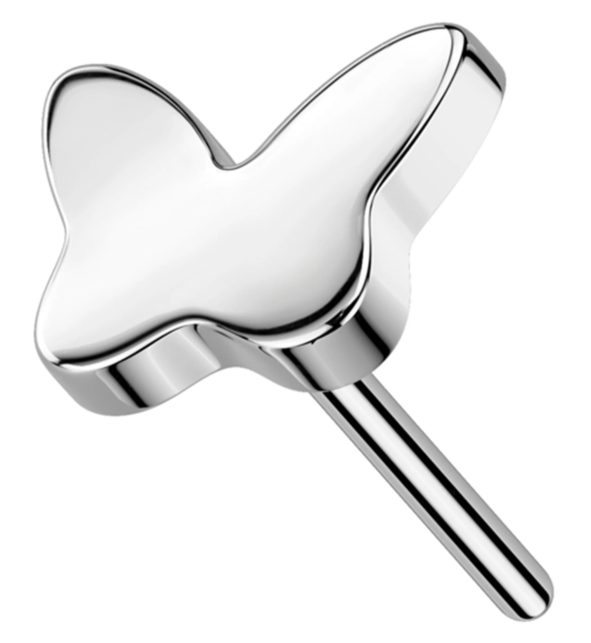 Butterfly Titanium Threadless Top - Mrs Treak