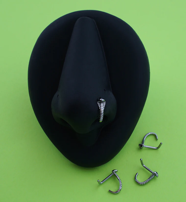 Cobra Black CZ Nose Curve - Mrs Treak