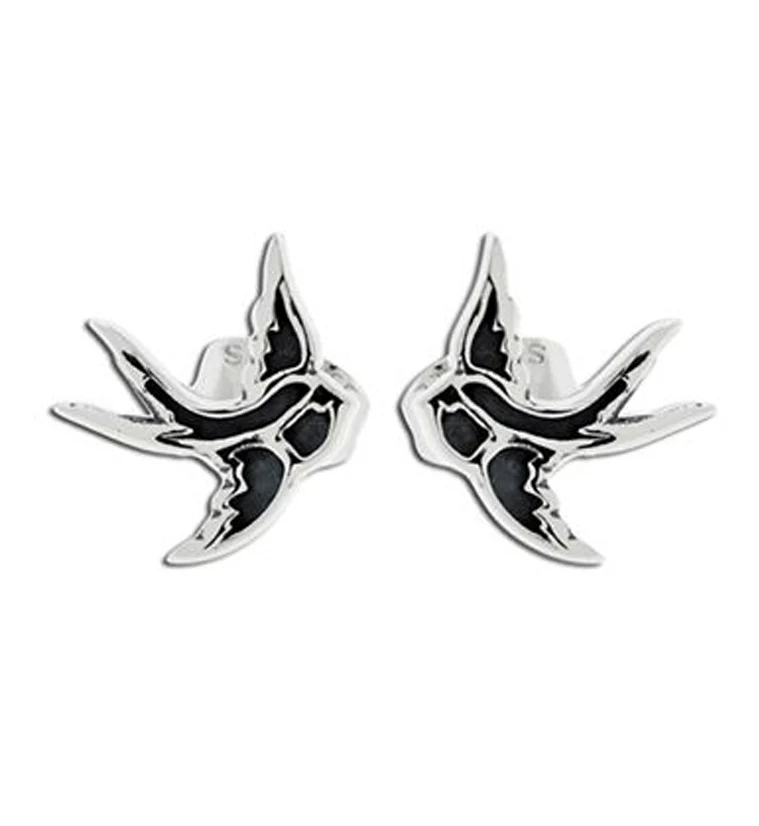 Swallow Stainless Steel Earrings - Mrs Treak