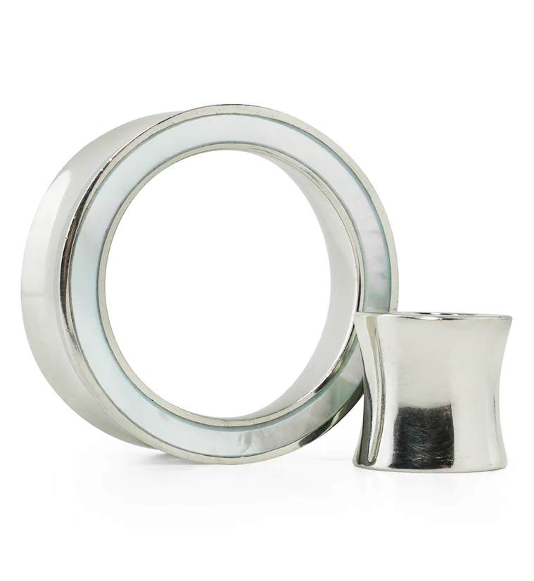 White Brass Mother of Pearl Tunnels - Mrs Treak
