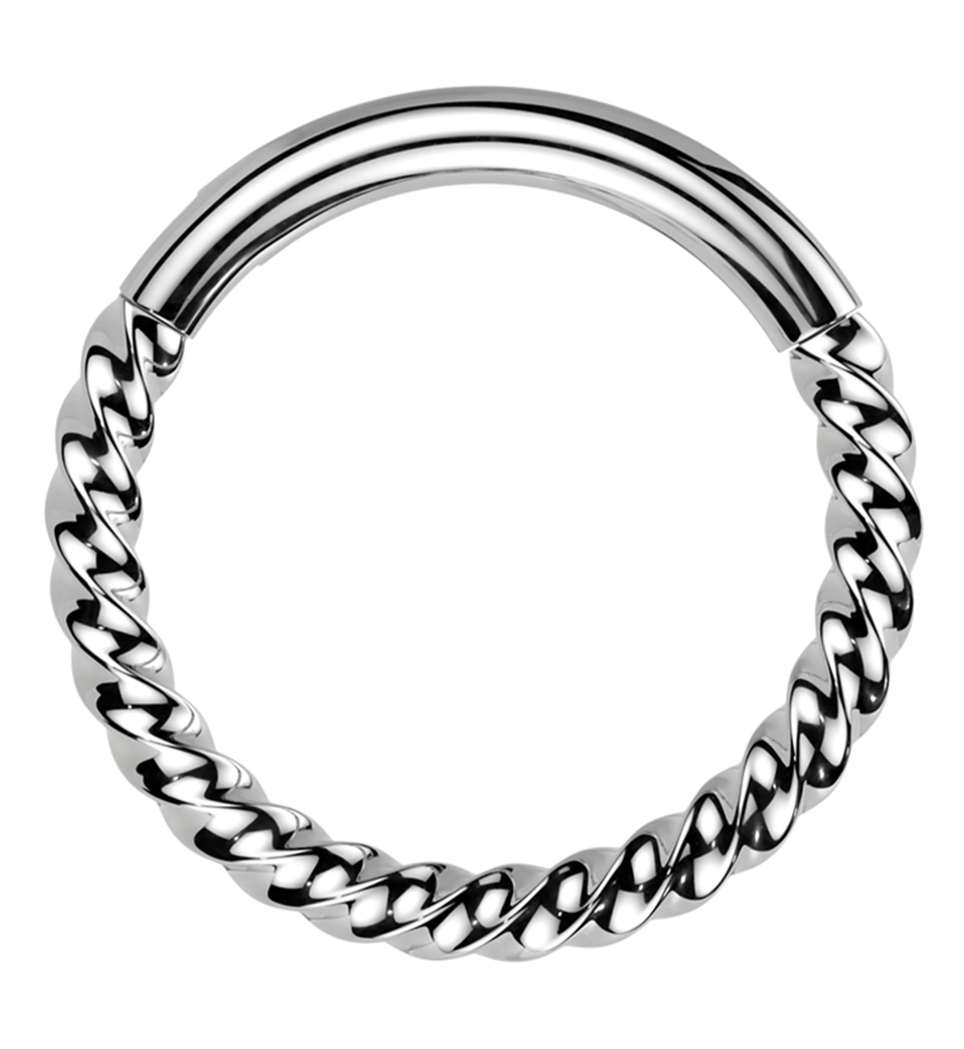 Twisted Titanium Segment Ring - Mrs Treak