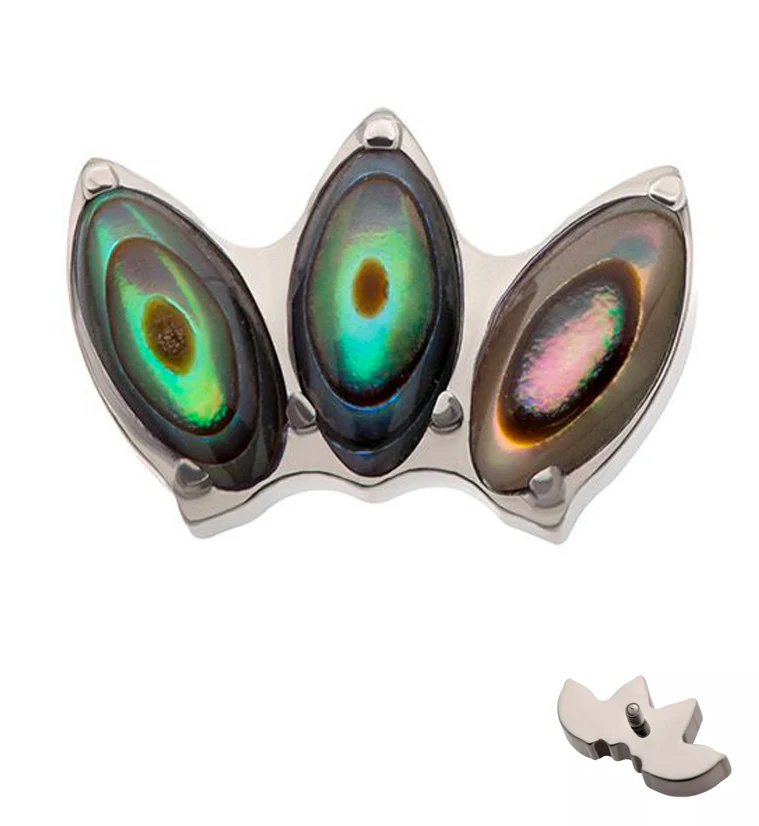 Empress Triple Abalone Shell Internally Threaded Titanium Top - Mrs Treak