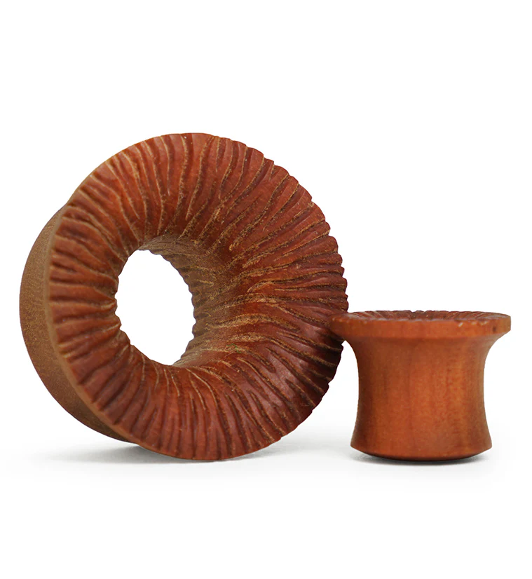 Score Saba Wood Mayan Flare Tunnel Plugs - Mrs Treak