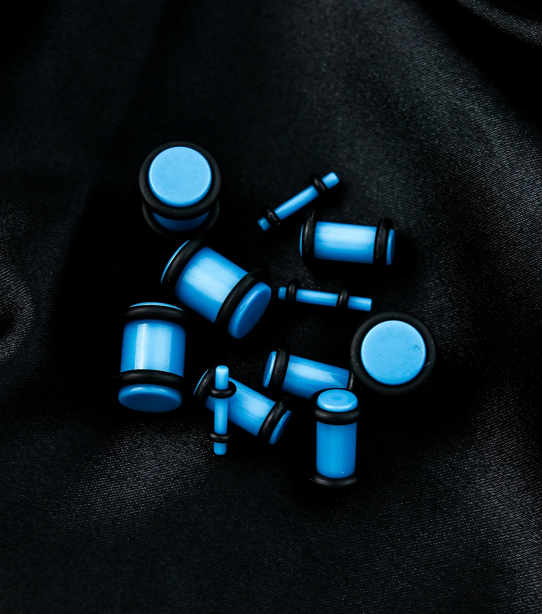 Blue No Flare Acrylic Plugs - Mrs Treak