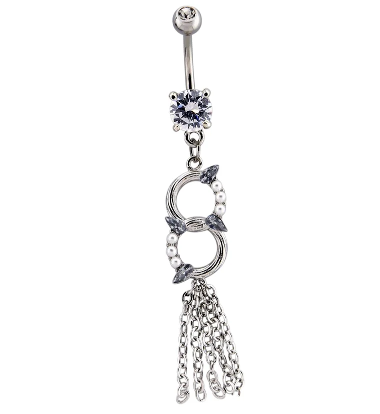 Chained Gem Belly Button Ring - Mrs Treak