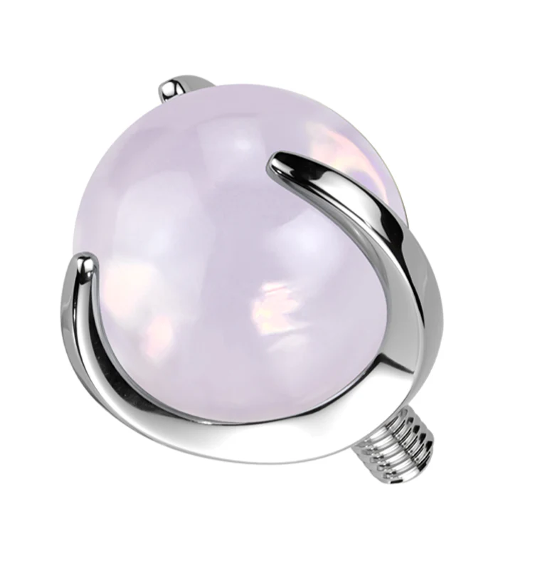 Claw Pink Opalite Titanium Internally Threaded Top - Mrs Treak