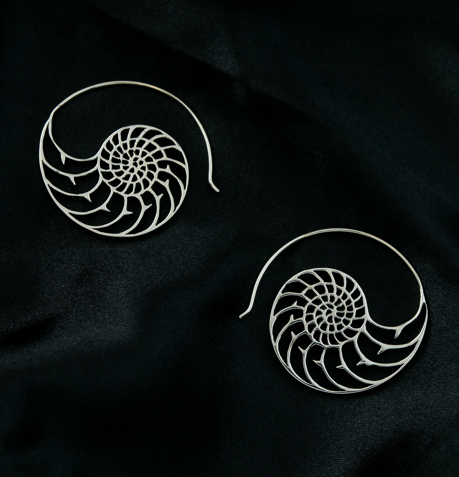 Ammonite White Brass Hangers - Mrs Treak