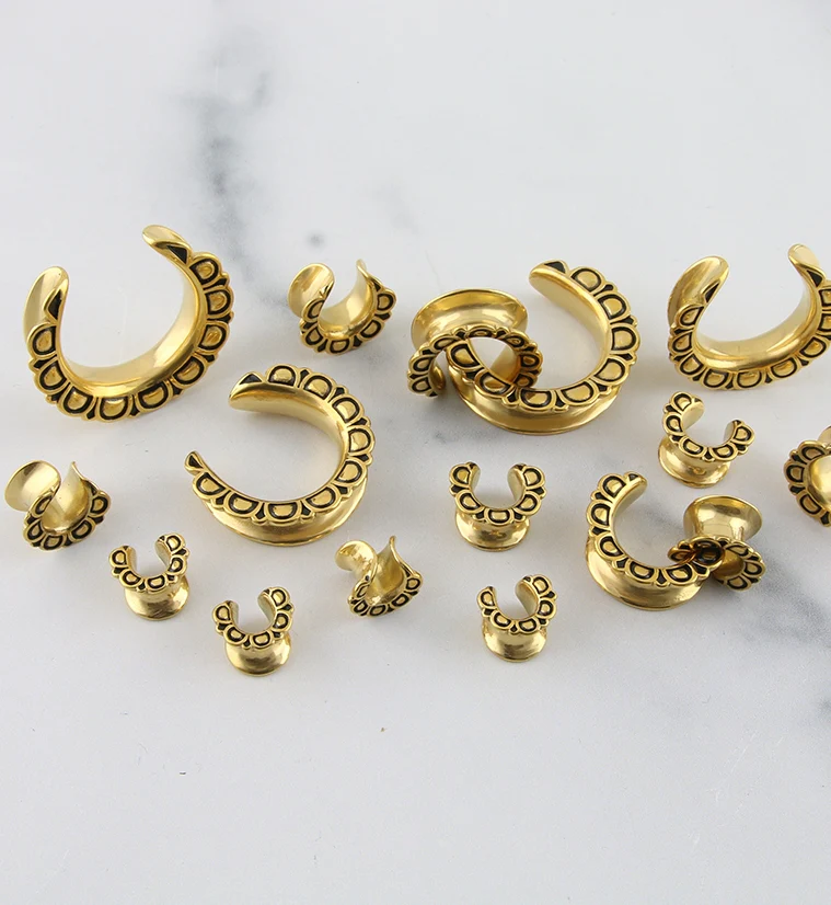 Gold PVD Petal Saddles - Mrs Treak