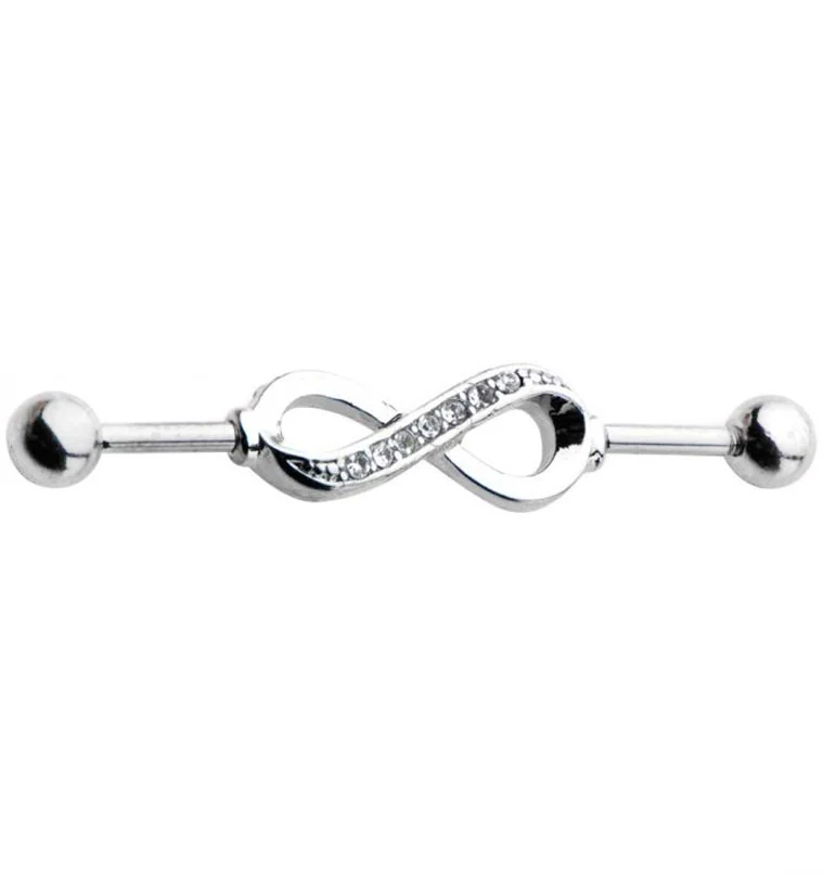 Infinity CZ Industrial Barbell - Mrs Treak