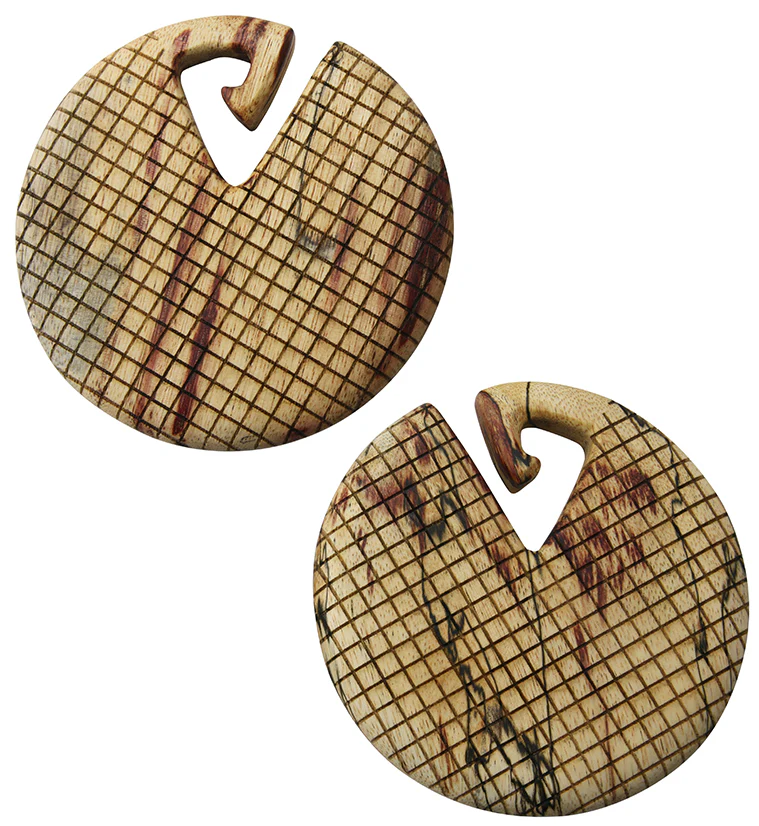 Crosshatch Tamarind Wooden Ear Weights - Mrs Treak