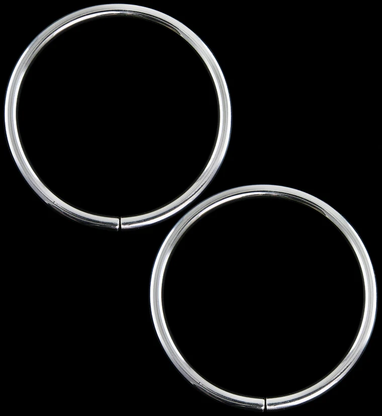 Fierce XL White Brass Hoops - Mrs Treak