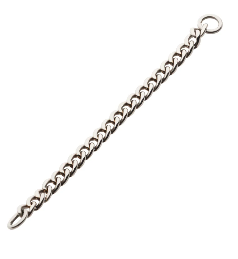 Curb Titanium Nose & Cartilage Piercing Chain - Mrs Treak