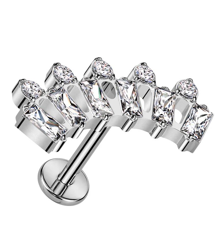 Zenith Clear CZ Titanium Internally Threaded Labret - Mrs Treak