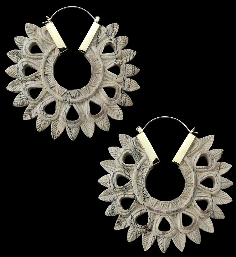 Pompon Tamarind Wooden Hangers / Earrings - Mrs Treak