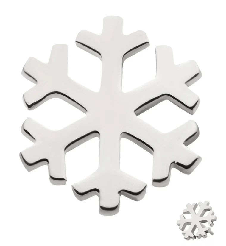Snowflake Threadless Titanium Top - Mrs Treak
