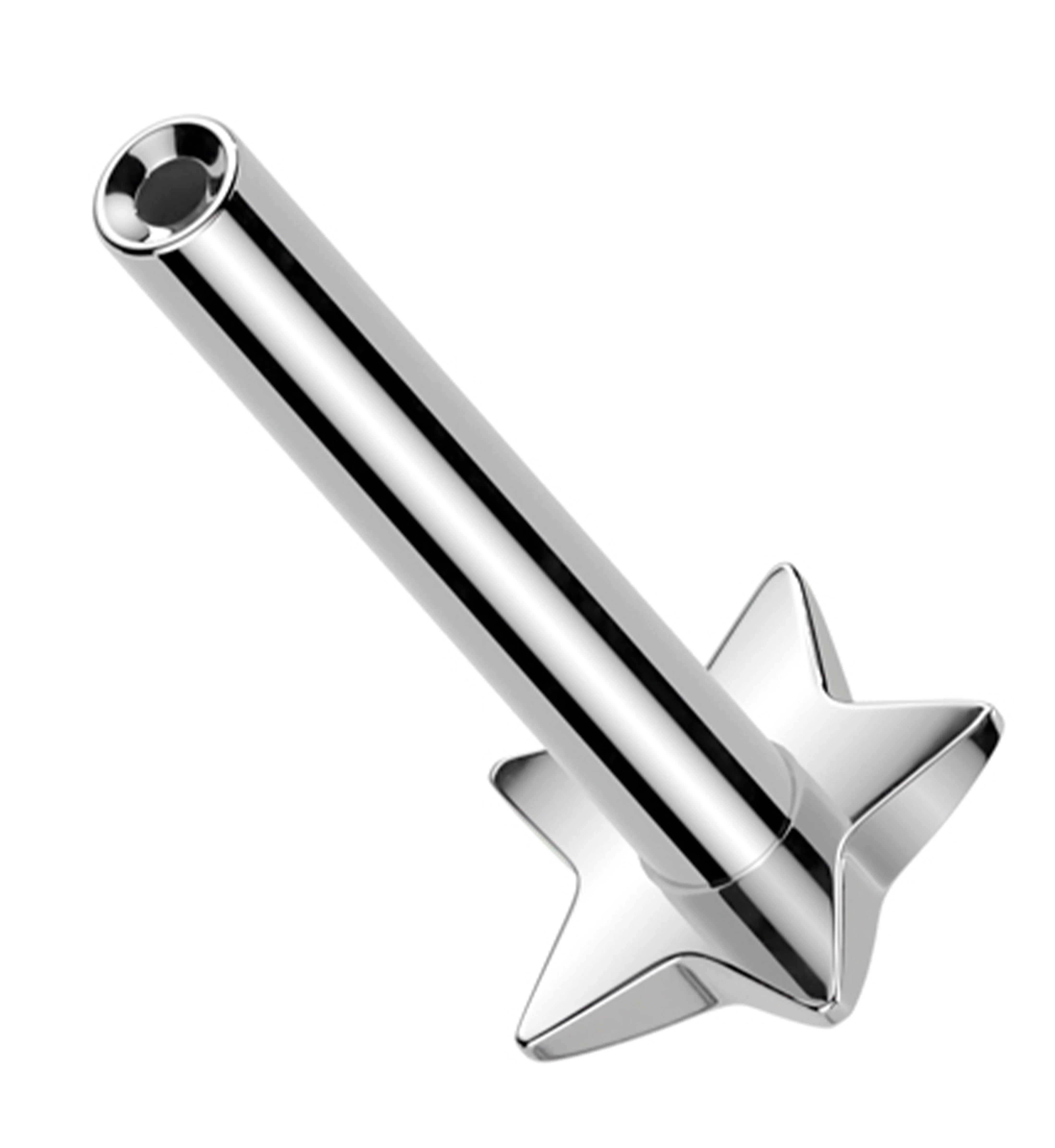Convex Star Titanium Threadless Labret Post - Mrs Treak
