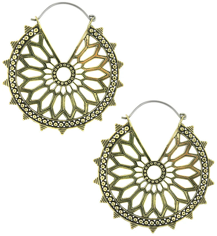 Solstice Brass Earrings - Hangers - Mrs Treak