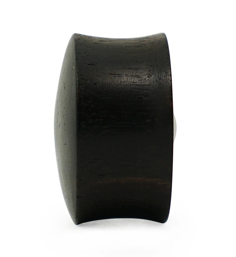 Areng Wood Plugs with Swarovski Pearl Inlay - Mrs Treak