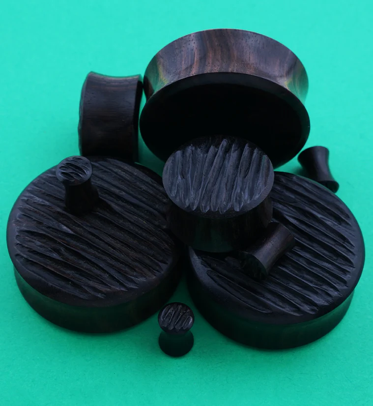 Furrow Areng Wood Plugs - Mrs Treak