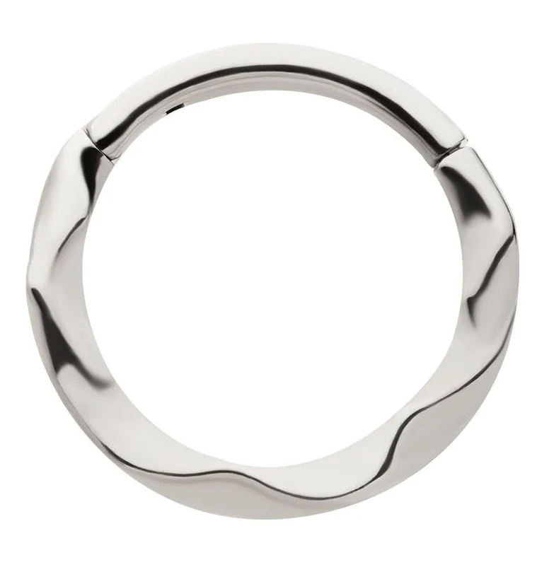 Curl Stainless Steel Hinged Segment Ring - Mrs Treak