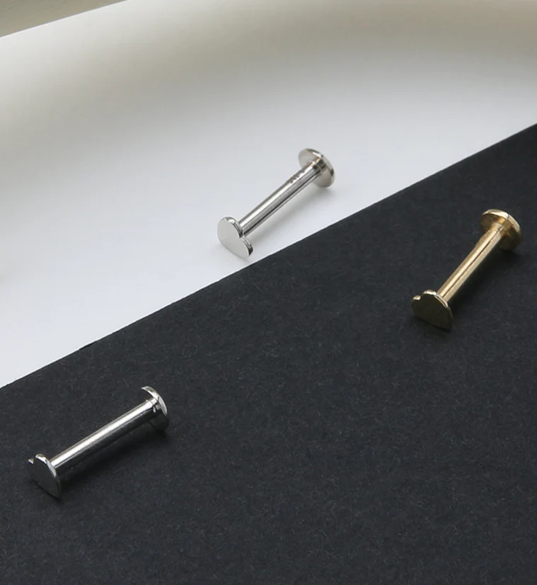 14kt Gold Heart Labret - Mrs Treak