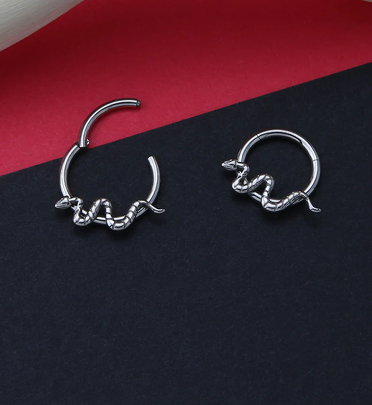 Snake Titanium Hinged Segment Ring - Mrs Treak