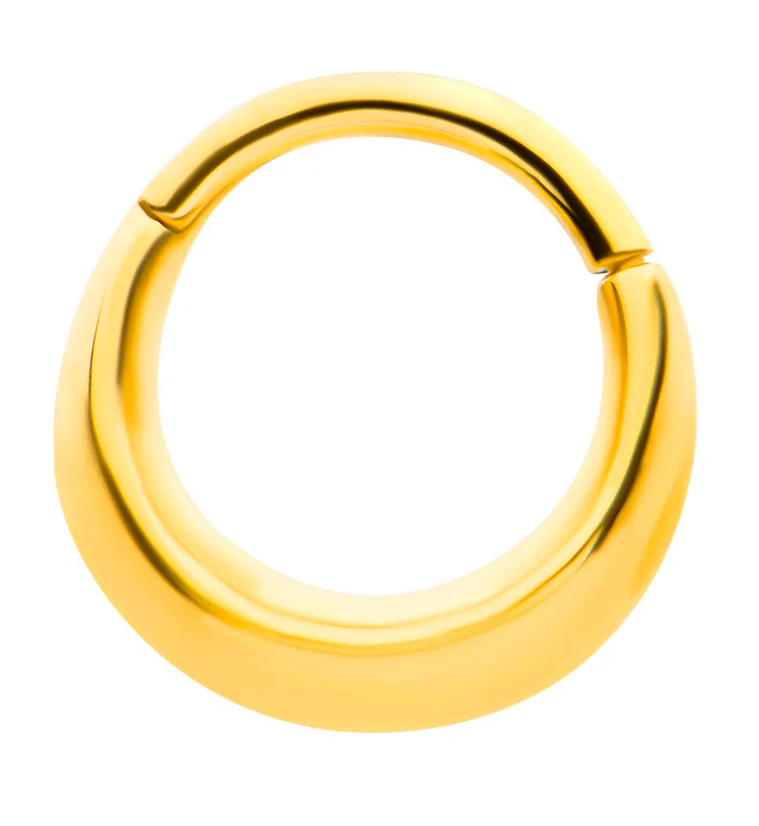 Gold PVD Vault Stainless Steel Hinged Segment Ring - Mrs Treak