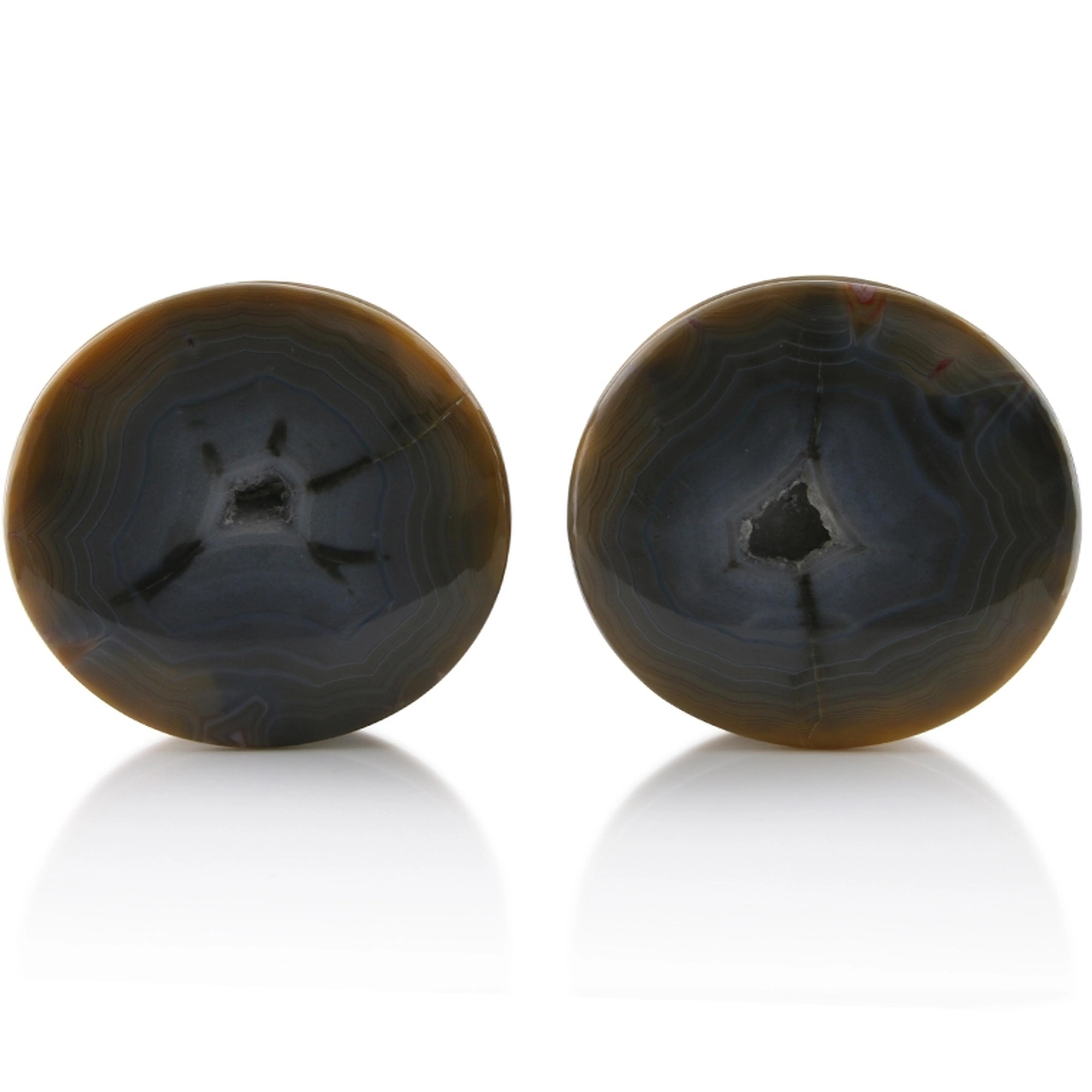 Geode Moroccan Seam Agate Stone Plugs (43mm) - Mrs Treak