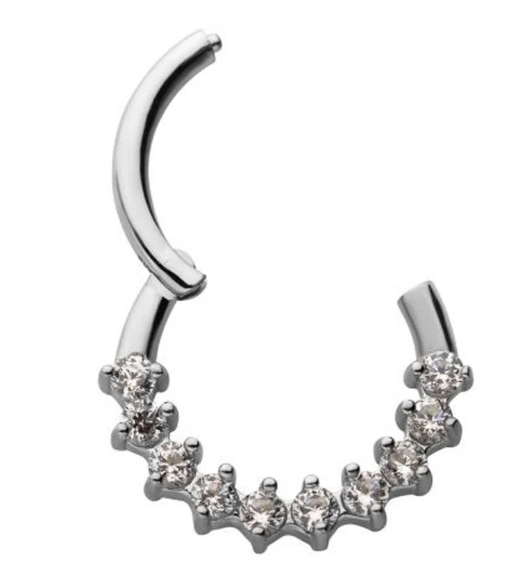 Multi Prong CZ Hinged Segment Ring - Mrs Treak