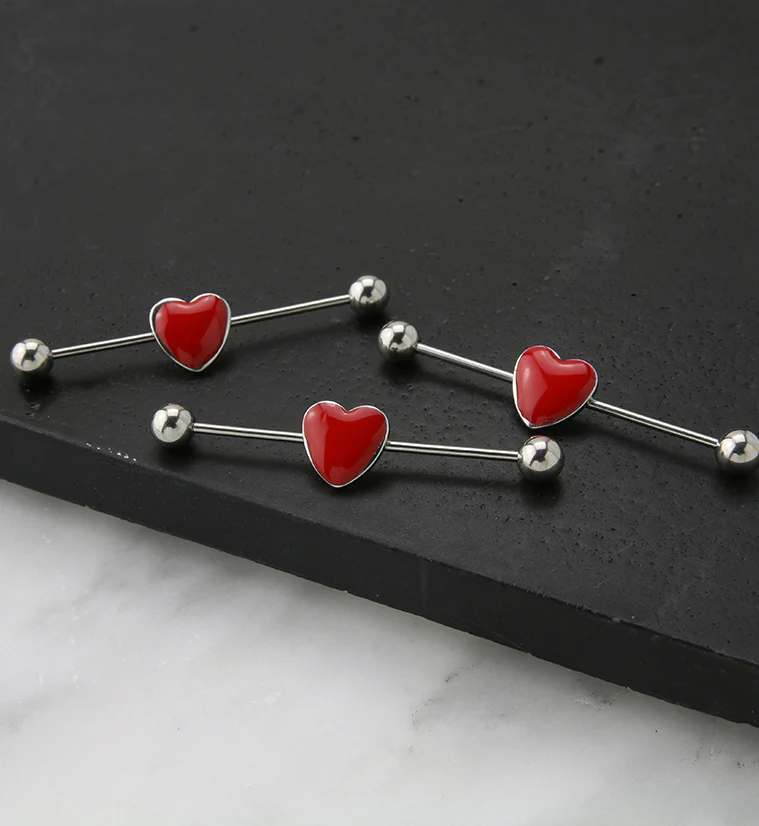 Red Heart Industrial Barbell - Mrs Treak