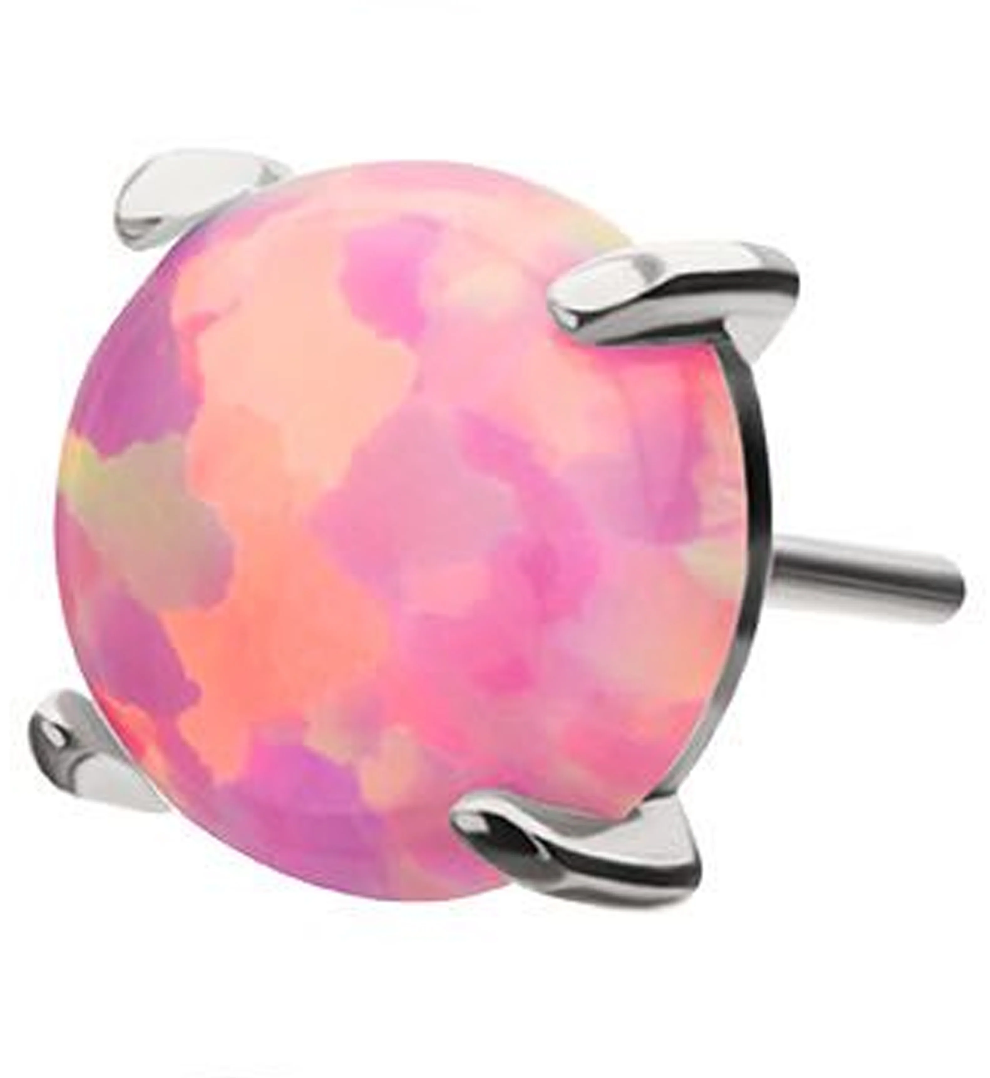 Prong Rose Opalite Titanium Threadless Top - Mrs Treak