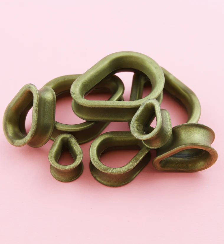 Kaos Hydra Gold Silicone Teardrop Eyelets - Mrs Treak