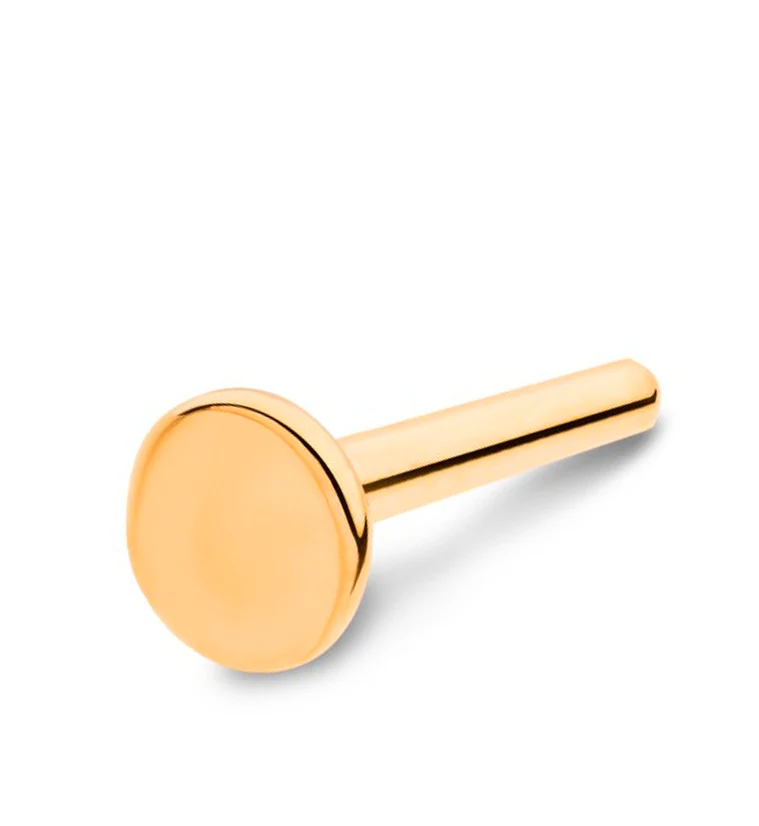 24kt Gold PVD 16G Titanium Threadless Labret (Back Only) - Mrs Treak