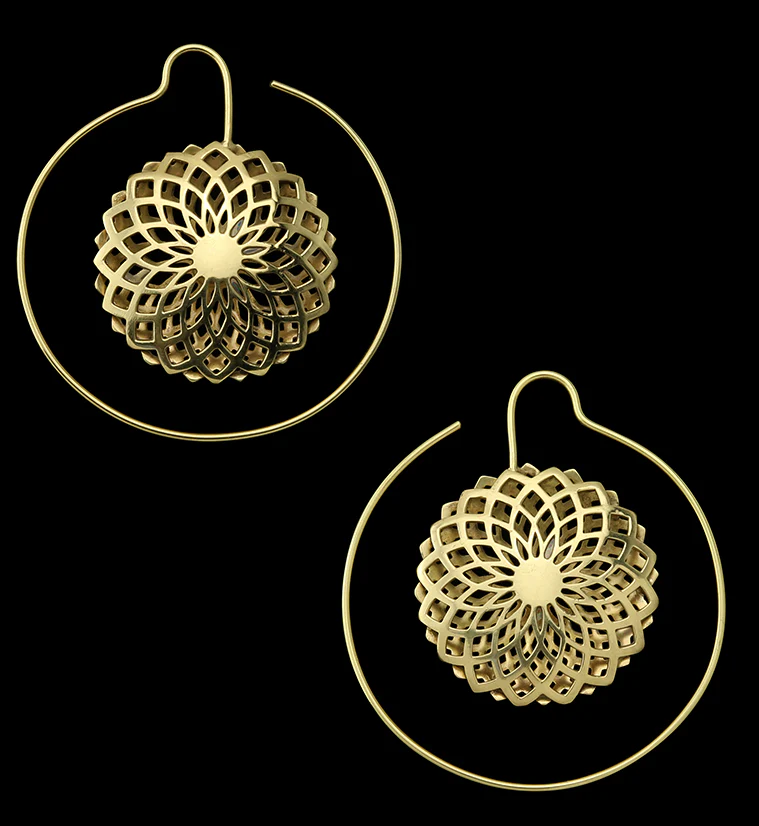 Double Mandala Brass Earrings - Mrs Treak