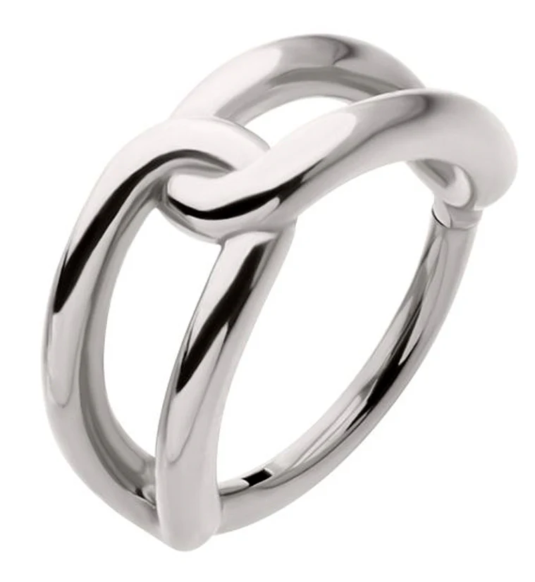 Linked Stainless Steel Hinged Segment Ring - Mrs Treak