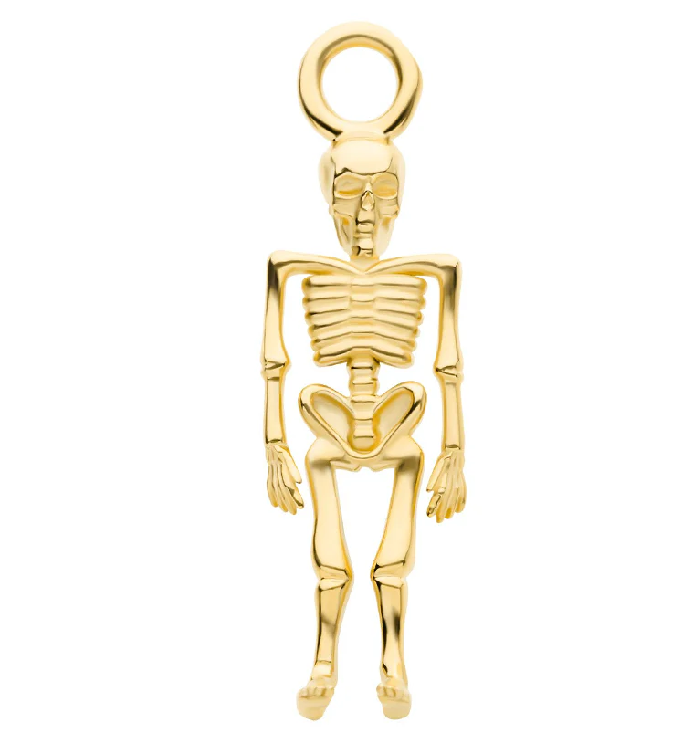 14kt Gold Skeleton Charm - Mrs Treak